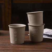 BAMBUS Tasse à café en céramique de style japonais 300 ml, tasse à boire pour le camping, passe au micro-ondes, pour la maison, le café, le thé