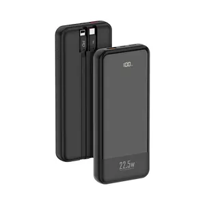 FONENG品牌2022热卖电源组P59 22.5w快速充电电源组，带内置电缆 (10000 mAh) 高容量