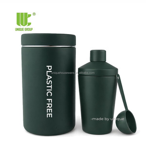 Bouteille <span class=keywords><strong>shaker</strong></span> en métal 500 ml, en acier inoxydable, pour mélanger les protéines, bouteille <span class=keywords><strong>de</strong></span> <span class=keywords><strong>shaker</strong></span> pour la salle <span class=keywords><strong>de</strong></span> sport, fitness, protéines, anti-fuite, logo personnalisé OEM - Product Image 6