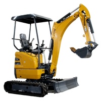Livraison gratuite, mini-excavatrice hydraulique sur chenilles de 1,8 tonne, machine d'excavation pour ferme, jardin, excavatrice de 2 tonnes