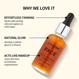 Suero facial <span class=keywords><strong>de</strong></span> Etiqueta Privada, alta calidad, larga duración, fácil aplicación, <span class=keywords><strong>gotas</strong></span> autobronceadoras <span class=keywords><strong>para</strong></span> <span class=keywords><strong>la</strong></span> cara, <span class=keywords><strong>gotas</strong></span> autobronceadoras Illumin Ating - Product Image 6