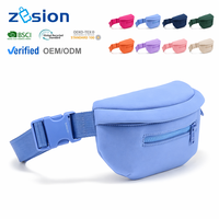 Sac banane personnalisé avec logo, sac de taille en néoprène, sac de hanche, sac de voyage et de sport, vente en gros, fabricant OEM