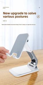 Supporto Pieghevole per Telefono, Altezza Regolabile Telescopica, Portatile per iPhone iPad <span class=keywords><strong>Samsung</strong></span>, Streaming Live, Logo Personalizzabile - Product Image 2