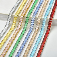 2.5*5mm/3*6mm Bling Zircon Rectangle Cristal Chaîne Or Griffe Strass Passementerie pour Nail Art Bijoux Couture Vêtements Ornements