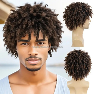 JAMBALAYA Xuchang Hair Factory Nuevo Producto de Fibra Sintética, Peluca de Trenzas Africanas <span class=keywords><strong>para</strong></span> <span class=keywords><strong>Hombre</strong></span>, Estilo Rizado Pequeño en Tubo Negro - Product Image 2