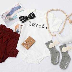 ชุดรอมเปอร์เด็กผู้ชายแขนสั้นผ้าฝ้ายพิมพ์ลายตัวอักษรน่ารักสำหรับฤดูร้อน - Product Image 4