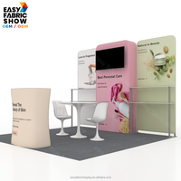 Stand d'exposition portable en aluminium 10x10, fournisseur de systèmes de stands, présentoirs cosmétiques, poids léger, toiles tendues