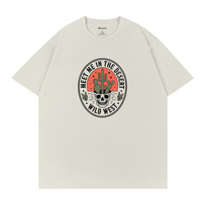 Camiseta con estampado de cactus y calavera del desierto para mujer, 100% algodón, corte regular, transpirable, cuello redondo, manga corta Q231 - Product Image 2