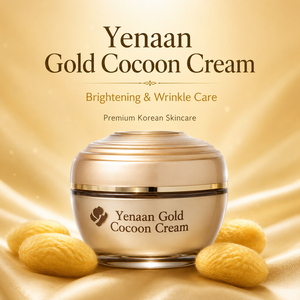 Crème pour le visage Yenaan Gold Cocoon, soie, séricine, hydratante, éclaircissante, raffermissante, soin coréen pour femmes, tous types de peau - Product Image 1