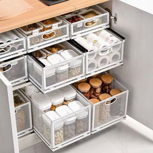 Cesta de Especias Plegable de Metal Multicapa para Cocina con Estante para Almacenamiento de Latas - Product Image 1