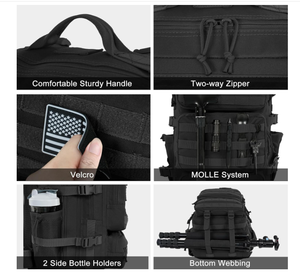 Mochila Táctica Personalizada de Nailon 600D Resistente al Agua para Viajes, Senderismo y Montaña, Mochila de Asalto, Gran Capacidad - Product Image 2