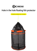 Panier à poissons flottant pliable portable en maille de nylon robuste pour kayak, bateau et pêche en bord de mer - Offre spéciale