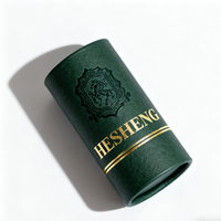 Emballage de tube en papier cadeau d'huile essentielle de qualité supérieure | Boîte cylindrique de taille personnalisée avec logo en feuille d'or