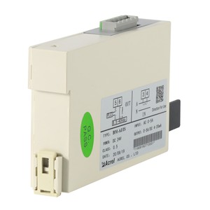 Acrel Current Signal Isolator BM-AI/S DIN Rail Mount 0-5A Input 4-20mA Output - Product Image 1