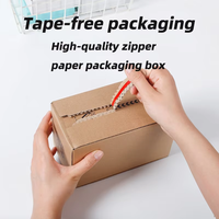 Boîte en carton ondulé personnalisée à ouverture facile avec bande déchirable pour l'expédition de petites pièces, emballage en gros de haute qualité