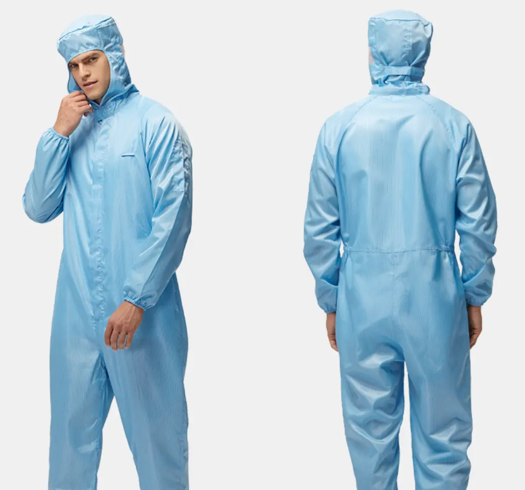 高品質クリーンルームガーメントラボESDカバーオール均一防塵帯電防止作業服