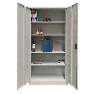 Knock Down Office Furniture Steel Metal File Storage Cabinet 2 Door Cupboard Cabinets