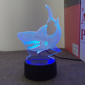 Rechargeable 3D LED Night Light Touch Sensor Animal <strong>Shark</strong> <strong>Art</strong> for Teenagers - Product Image 6
