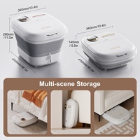 Masajeador de Pies Portátil Plegable de Lujo con Función de Burbujas y Calor de 500W, Capacidad de 5-10L para Pedicura y Baño de Pies Detox