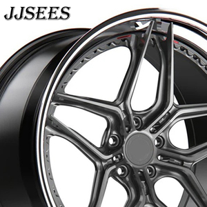 JJSEES 2 piezas de llantas forjadas de cinco radios 18 19 20 21 22 23 24 26 pulgadas 5x5x120 112 5x114,3 Pcd para BMW M5 M6 M7 <span class=keywords><strong>M8</strong></span> Audi <span class=keywords><strong>Rs7</strong></span> - Product Image 2