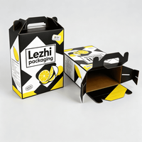 Caja de Embalaje Personalizada para Botellas de Jugo, Caja de Cartón Corrugado para Bebidas de Frutas, Cajas Plegables para Bebidas Energéticas