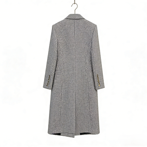 Nuovo Cappotto Vintage in Pile di Alta Qualità <span class=keywords><strong>Primavera</strong></span>-Autunno 2026, Giacca a Vento da <span class=keywords><strong>Donna</strong></span> con Cappuccio Staccabile e Motivo Pied-de-Poule - Product Image 2