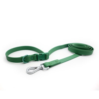 Longue laisse pour chien en sangle enduite de PVC, solide, écologique, imperméable, mains libres, idéale pour l'entraînement en extérieur, la plage, les jeux en cour et le camping