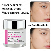 Crème de nuit éclaircissante efficace, éclaircissement intense pour estomper les taches et unifier le teint, hydratant nourrissant pour le visage
