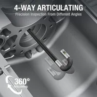 Endoscope d'inspection de puits et de tuyaux Teslong TF600D avec écran IPS 6 pouces, double objectif 6,5 mm, articulation à 360° et joystick 4 directions, Wi-Fi