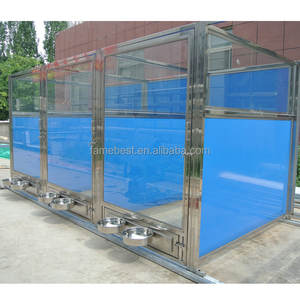 Danh tiếng tốt nhất công ty thép không gỉ 304 chó cũi lớn ngoài trời hữu ích cho các trung tâm đào tạo chó - Product Image 4