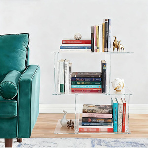 Étagère à livres transparente géométrique simple en acrylique moderne, robuste, <span class=keywords><strong>pour</strong></span> salon et bureau, idéale <span class=keywords><strong>pour</strong></span> l'affichage transfrontalier - Product Image 2