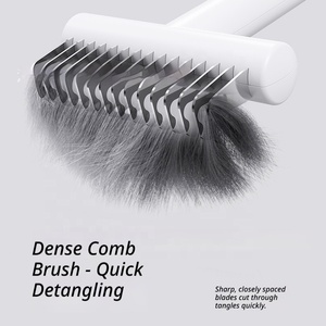 Spazzola Ergonomica per la Rimozione del <span class=keywords><strong>Pelo</strong></span> di Animali Domestici con Lama a Punta Arrotondata di Sicurezza, Spazzola per Sottopelo di Cani e Gatti, Facile Rimozione del <span class=keywords><strong>Pelo</strong></span> con Una Sola Mano, Accessori per la Toelettatura - Product Image 3