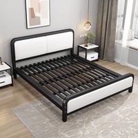 Lit en fer forgé simple et moderne Bilido 1.8m lit double maison et 1.5m lit simple pour chambre et hôtel style de mobilier européen
