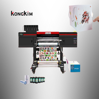 24 pulgadas 60cm UV DTF máquina de impresora 60cm rollo de tinta UV grado automático XP600 cabezal de impresión para Material flexible Etiqueta de cristal