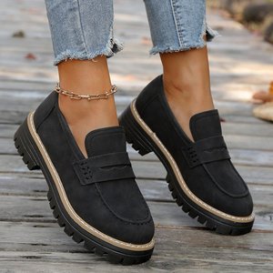 รองเท้าโลฟเฟอร์กันน้ำที่เป็นมิตรกับสิ่งแวดล้อมของผู้หญิงพร้อมพื้นรองเท้ายาง-ทุกฤดูกาล - Product Image 2