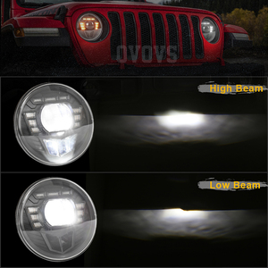 OVOVS Jeeps, faro delantero, <span class=keywords><strong>l</strong></span>ínea de corte, haz bajo, haz alto, faro redondo de 7 pulgadas para Jeep Wrangler <span class=keywords><strong>JK</strong></span> - Product Image 4