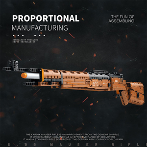 โมเดลปืนไรเฟิลทหารขนาด104ซม. ทำมือ98K บล็อกตัวต่อเพื่อการศึกษาของเล่นของขวัญสำหรับเด็กผู้ชายและผู้ใหญ่ - Product Image 4