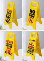 Panneau de signalisation personnalisé de style mini, nouveau modèle, pour table, avec impression personnalisée, signalisation de prudence sol mouillé