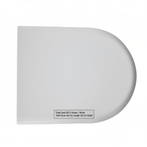 Sedile WC D073 Forma 7 Bianco Chiusura Ammortizzata Lunghezza 48 cm Larghezza 39 cm - Product Image 3