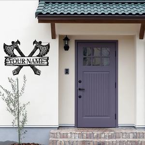 Letrero Decorativo de Metal con Nombre Vikingo, Decoración Personalizada, Adorno Vikingo de Hierro Pesado con Tu Nombre, Regalo Histórico Nórdico - Product Image 3