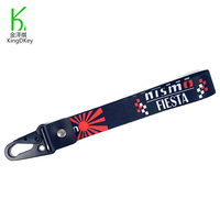 Mousqueton avec logo personnalisé, sangle de poignet en D, porte-clés, lanière courte, logo personnalisé
