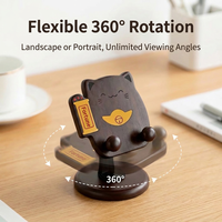 Support de téléphone et tablette en bois rotatif à 360 degrés, pliable, pour une utilisation universelle, modèle CZ6861
