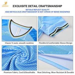 Maillots de football respirants à manches courtes avec logo imprimé, ensembles de survêtements d'entraînement, vêtements de sport pour hommes, vêtements de sport d'été - Product Image 6