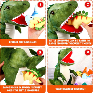 Peluche di peluche per bambini peluche di peluche di dinosauro giocattolo divertente dinosauro di dinosauro - Product Image 5