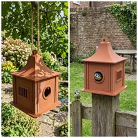 Ajoutez une touche d'élégance architecturale d'inspiration zen à votre jardin : mangeoire à oiseaux en PLA résistante à l'eau, écologique, suspendue pour l'extérieur.