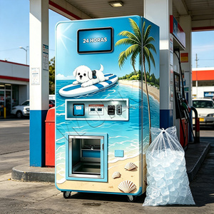 Distributeur automatique de glace 24h/24 avec fonction d'emballage, système de traitement de l'eau par osmose inverse, grande capacité de 360 kg - Product Image 1
