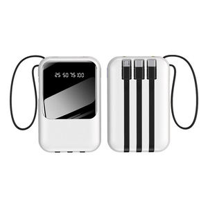 Customizable 20000mAh PVC Cartoon Power Bank with LED Display USB 5W Output Portable Real Capacity for All Phones