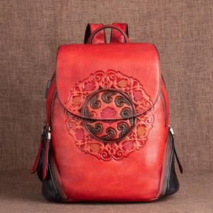 Mochilas Andong para Mujer, de Cuero Vacuno Genuino, Bolsos de Hombro de Moda para Mujer, Mochila Femenina para Viajes al Aire Libre, Modelo 8098 - Product Image 3