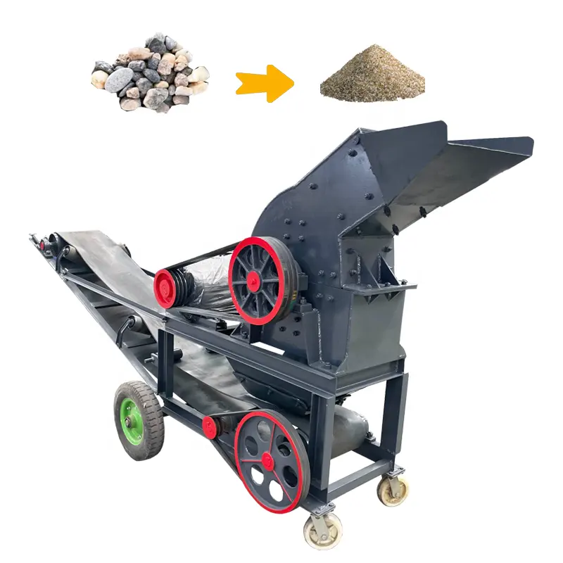 Mini trituradora de hormigón, nueva condición, martillo de piedra, trituradora, placa de martillo, planta de detección SCSM1 con Motor de núcleo