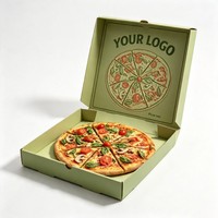Boîte d'emballage pour pizza, crêpe, restauration rapide, 6-18 pouces, personnalisation, recyclable, vente en gros, boîte en papier jetable de qualité alimentaire pour emporter